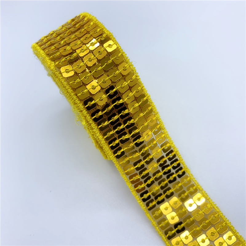 2y/5Yards/Lot 25mm Sequins Ribbon Lace Trim Sequin Sewing Fa