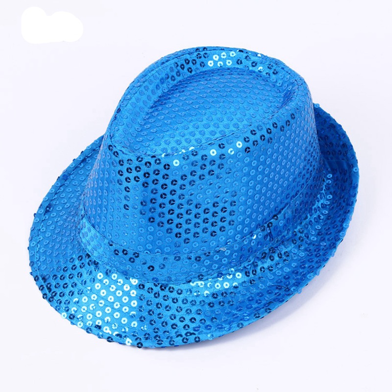 WZCX Sequin Set Dance Korean Version Jazz Hat Solid Color Fa