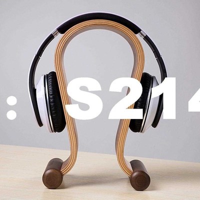 SAMDI Walnut Wood U Design Headphone Holder Hanger Classic W