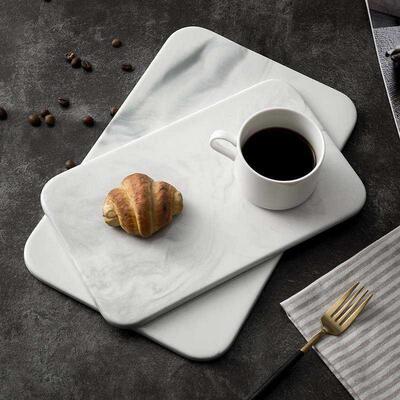 极速Dining table marble pattern wooden dessert tray