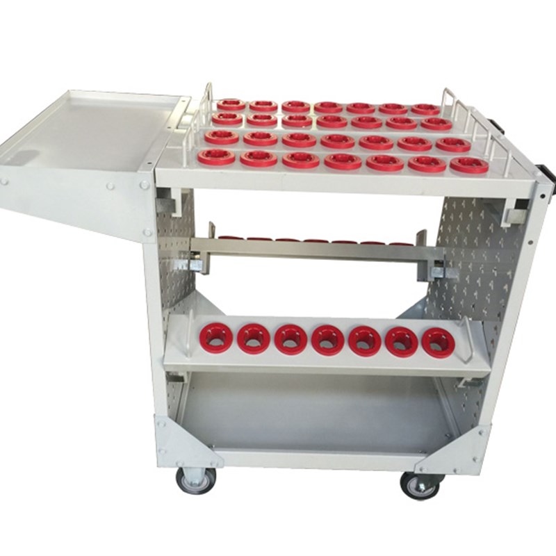 人字孔刀具车BT30/40/50刀柄管理车架加厚塑料刀套厂家直销工具车