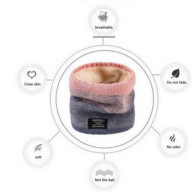 Len?o de inverno quente para mulheres anel de l? bandana