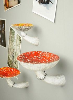 Mushroom-Hanging Shelf Wall Floating Shelf Mushroom-wall