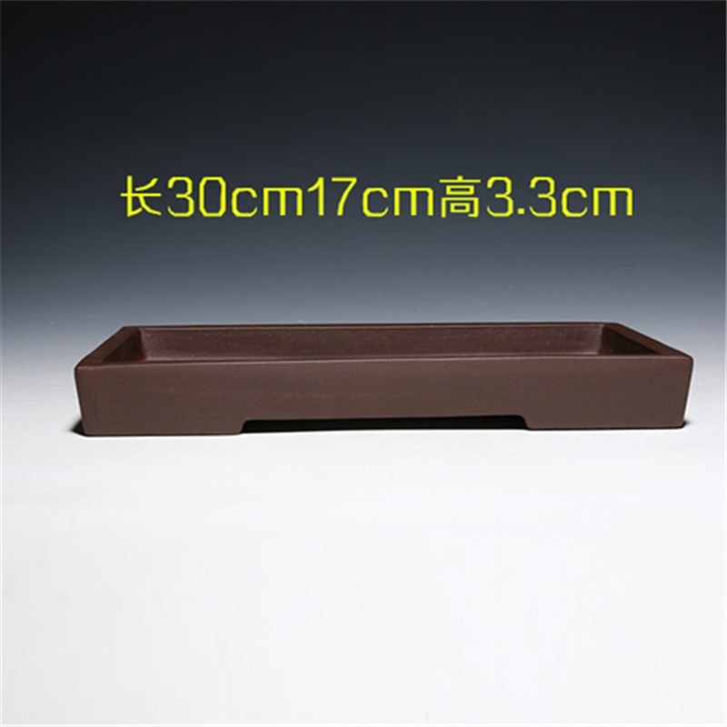 厂销适用花盆托盘简约盆景盆椭圆形长方形H室内假山造景陶瓷接品