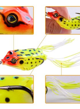 4pcs/Box Soft Frog Shape Fishing Lures Double Hooks 8g 13g T