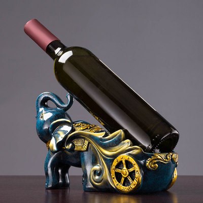 大象红酒架摆件酒柜装饰品现代客厅电视柜创意玄关房间布置摆设