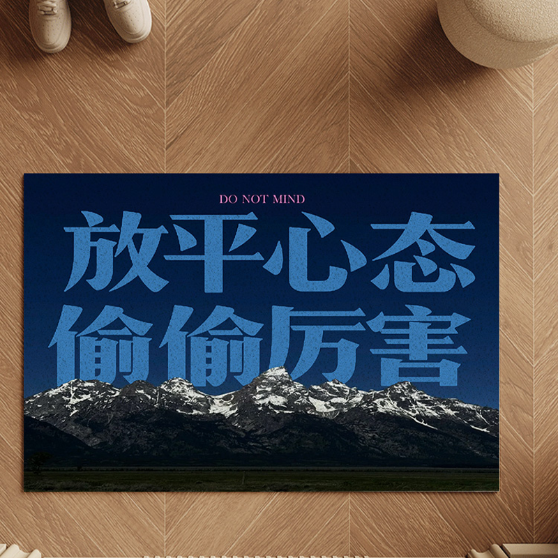 新中式放平心态地垫入户门垫高级感进门丝圈地毯商用入门门口脚垫,居家布艺,家用脚垫,淘宝优惠券,粉丝福利购,淘宝优惠卷