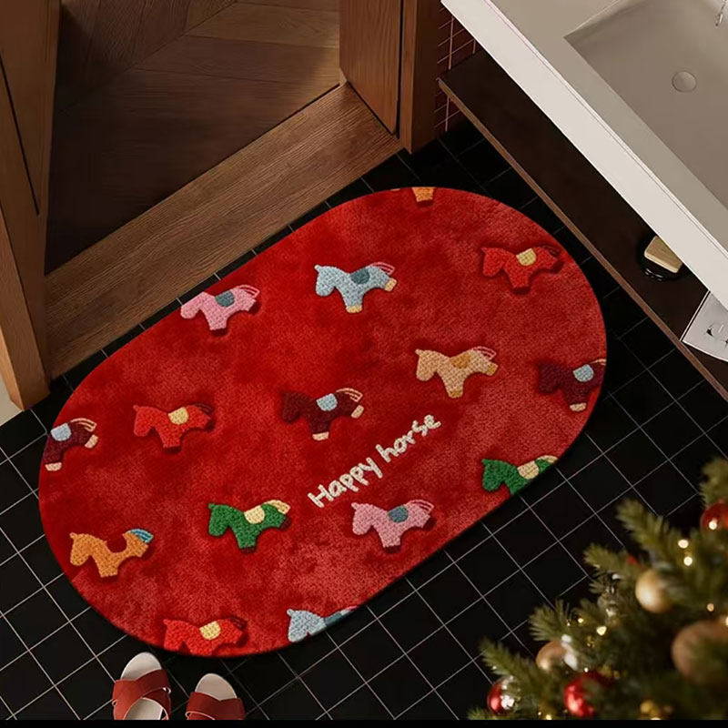 2026新款马年仿亚麻浴室地垫家用吸水防滑脚垫卫生间门口地毯垫子,居家布艺,家用脚垫,淘宝优惠券,粉丝福利购,淘宝优惠卷