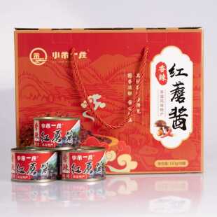 小市一庄红蘑酱150克8罐整箱本溪特产香辣红蘑菇酱本溪水洞拌饭酱