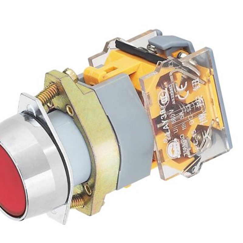 。 LAY9A-11 0型平钮 动按钮开启关 螺丝固定型