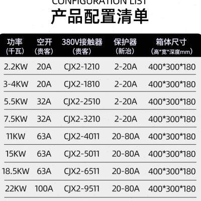 好货厨房风机控制箱 缺相过载综合保护配电箱 电机水泵启动柜2222