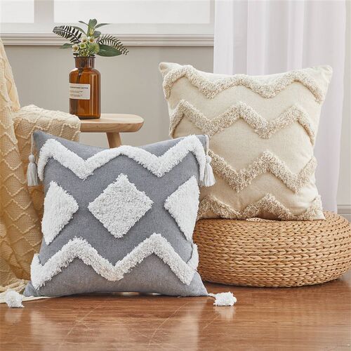 极速Nordic Tassel Linen Cushion vers for Living Room Nordic