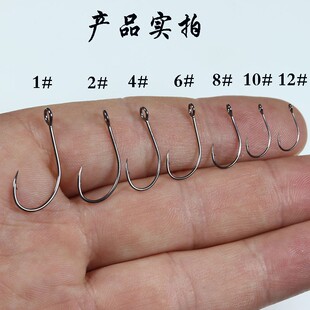 路亚单钩倒钓钩管付袖钩大眼钩散装鱼钩亮片溪流马口鳜鱼白条翘嘴