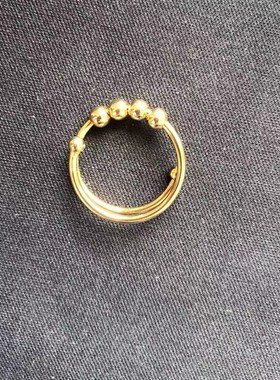 2021 fidget beads rings for women men Rotate Freely Anti Str