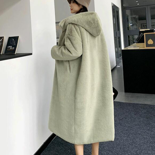 Fur High Long Luxury Coat Rabbit Faux Quality Women Winter