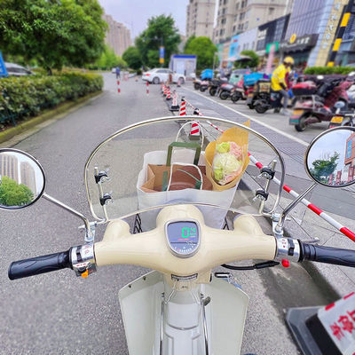 极速适用VESPA罗马假日网红电动车 改装复古挡风护板透明装饰通用