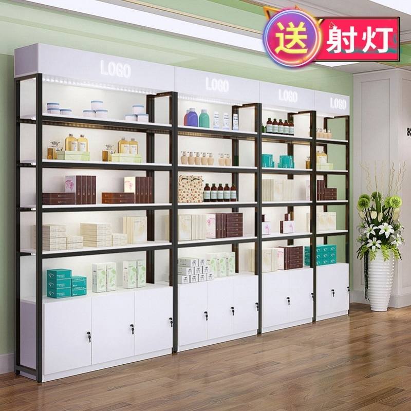 极速黑架铁架子陈列展示架宠物店落地式柜台货品置物白色展示柜理