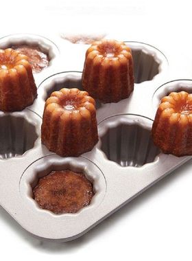 Cannele 12 Cups Carbon Steel Non-stick Cake Baking Mold