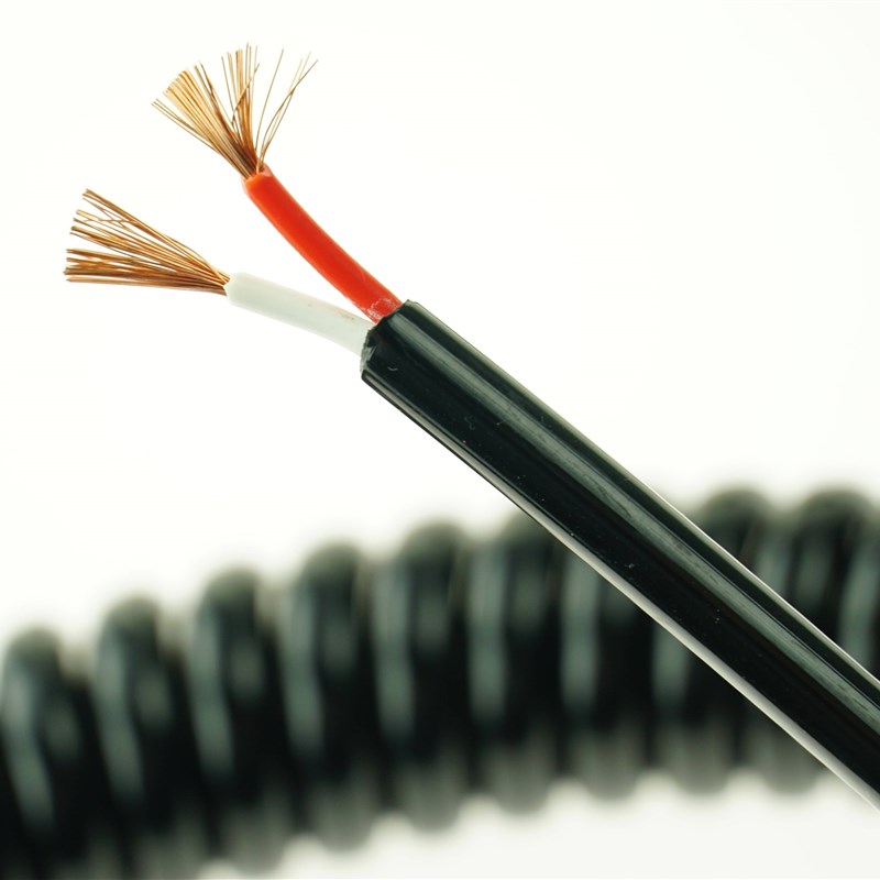 纯铜国标2芯3芯弹簧电源线0.5平方伸缩电线 螺旋电缆线10米-15米