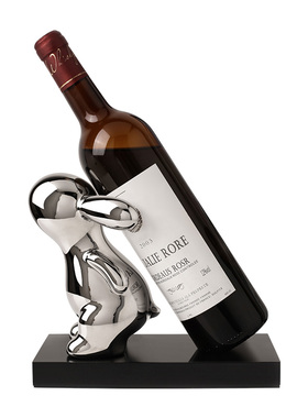 兔子红酒架摆件轻奢高档高级感现代家居客厅餐边柜酒柜装饰品套装