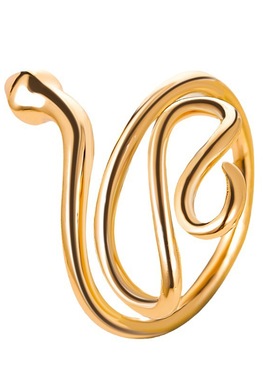 欧美跨境新款复古蛇形缠绕戒指开口可调节戒指个性简约男女戒指