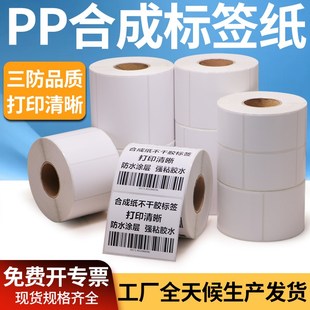 60打印耐撕防水防油撕不破亚光空白 油胶合成纸PP不干胶标签纸55