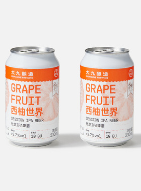 大九酿造西柚世界社交IPA 国产精酿西柚酸啤清爽啤酒330果味鲜啤
