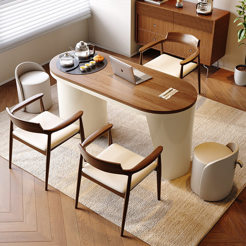 新中式实木茶桌组合小户型