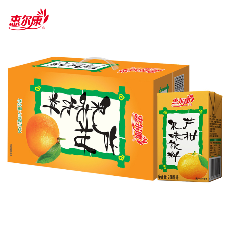 惠尔康芦柑果味饮料248ml*24盒