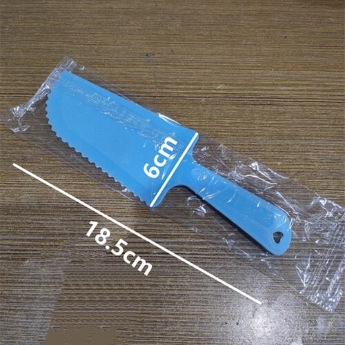 切蛋糕刀托刀加厚一次性塑料生日蛋糕切刀锯齿铲刀独立包装200只