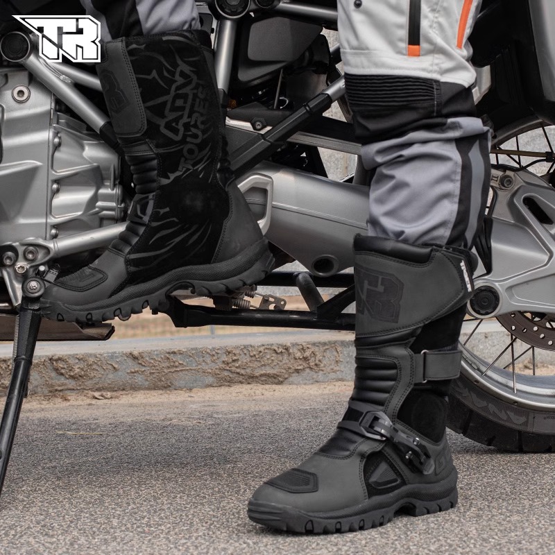 TR虎牌摩托车靴骑行鞋男士越野拉力靴子防护机车靴防水骑行鞋冬季