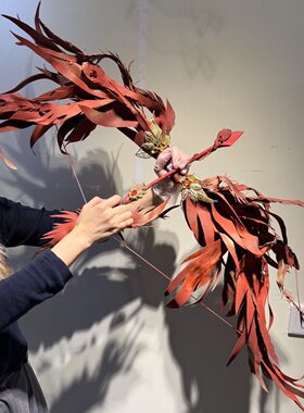 赤焰翎羽羽毛弓箭环保材质手工成品创意二次元cos道具高级感礼物