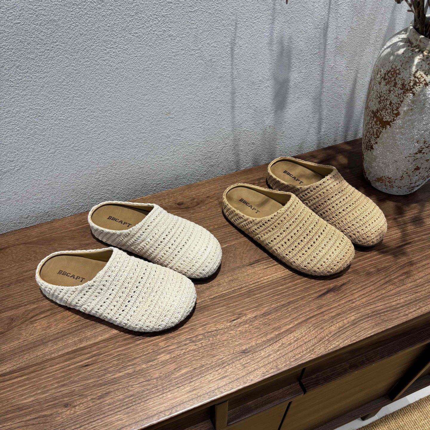 跟高3.5cm【编织鞋】圆头一脚蹬低跟通勤办公室凉鞋休闲鞋BQ97113