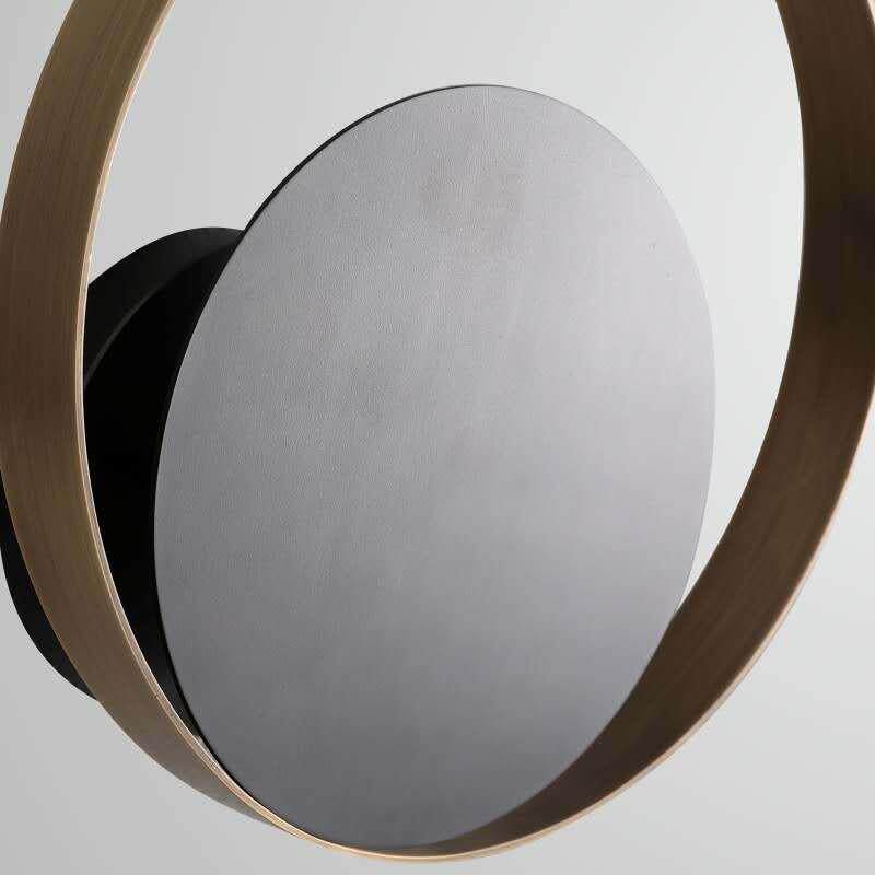 可开增票圆圈G9灯头壁灯D250大仿古铜色砂黑色壁灯简约现代创意北