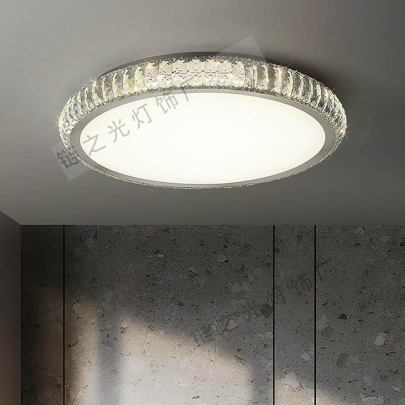 轻奢新款卧室灯客厅水晶吸顶灯后现代简约主卧大气房间吸顶灯具