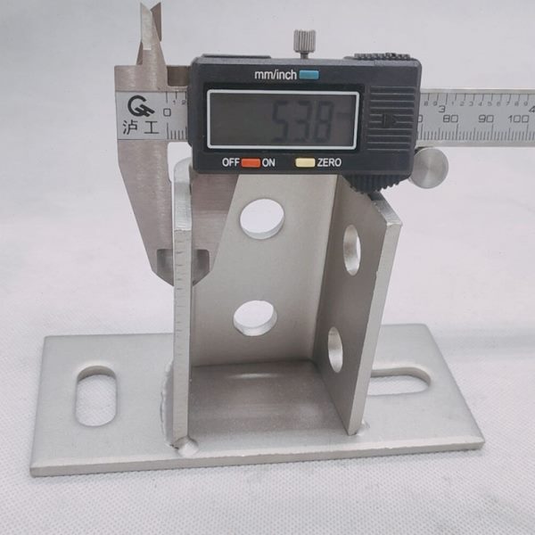 304不锈钢C型钢底座 光伏支架固定立柱地脚 不锈钢C型钢配件牛腿