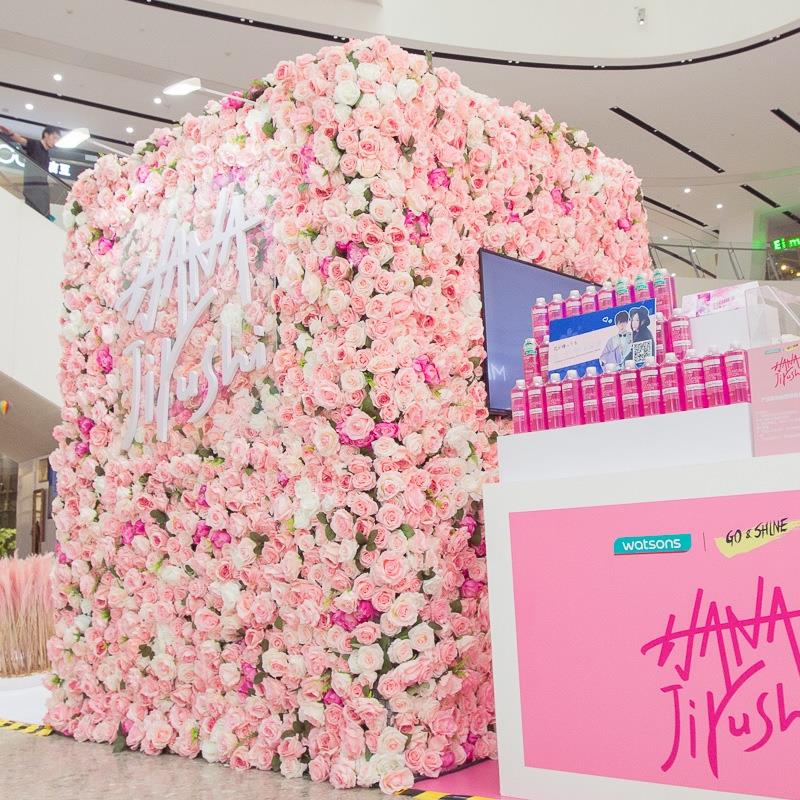 diy仿真花墙 假花玫瑰花朵绿植花艺背景墙婚庆花墙装饰品