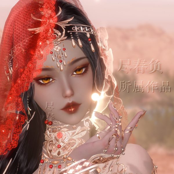 逆水寒手游捏脸数据成女 舞乐 素问九灵神相血河碎梦 黑皮艳美人