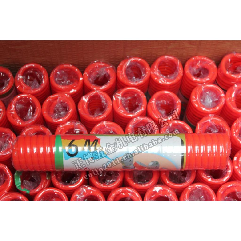 气动软管 ZH6M弹簧管 带接头 红色PU气管 空压机气泵打气