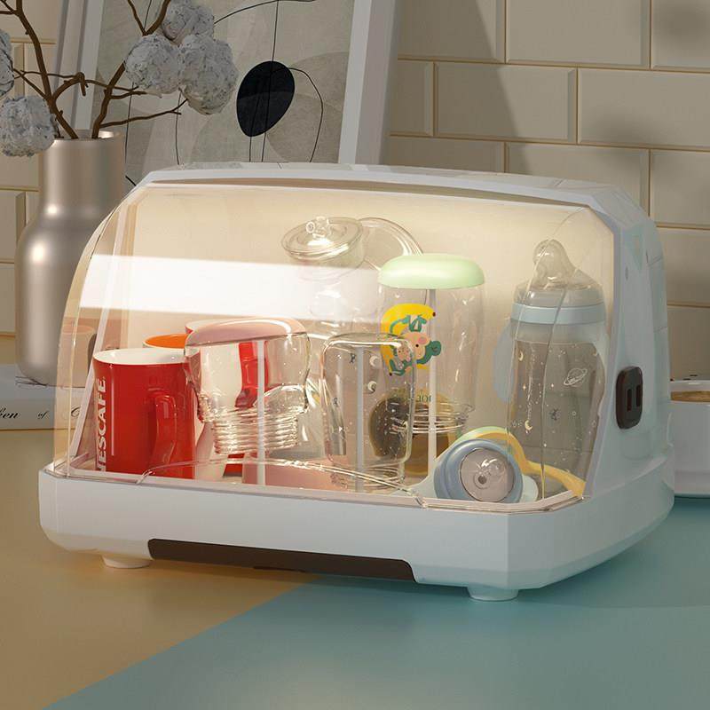 奶瓶收纳箱架子沥水架防尘带盖辅食工具收纳柜婴儿宝宝餐具收纳盒,婴童用品,奶瓶储存盒/奶瓶盒,淘宝优惠券,粉丝福利购,淘宝优惠卷