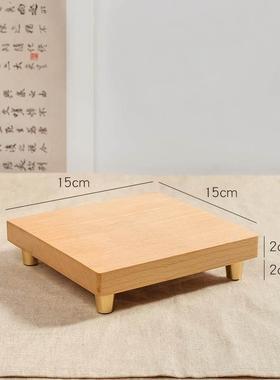 黑胡桃实木底座托摆件工艺品瓶佛像茶具长方圆形奇玉石头展示支架