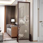 新中式 屏风简约现代折叠可移动卧室遮挡家用办公室实木玄关小隔断