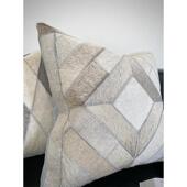 犀牛生活 Diamonds 灰钻系列奶牛皮沙发抱枕套靠垫北欧风家居