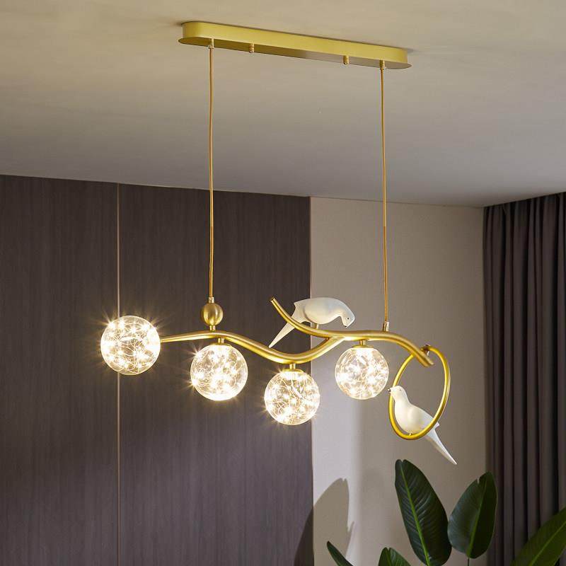 餐厅吊灯现代简约北欧轻奢风格饭厅创意小鸟服装店满天星网红吊灯,家装灯饰光源,餐厅吊灯,淘宝优惠券,粉丝福利购,淘宝优惠卷