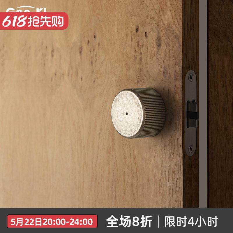 格奥琦「罗口溢出」球形卧室静音门锁中古门把手旋钮无钥匙两面锁,基础建材,机械门锁,淘宝优惠券,粉丝福利购,淘宝优惠卷