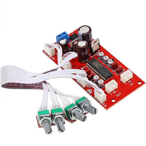 hifi级功放前级放大音调板交直流单电源音响箱前置高低音调音模块