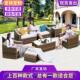 户外沙发庭院露台阳台三人休闲客厅组合藤艺室外藤椅藤编沙发防水