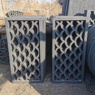 横款镂空窗花 砖雕围墙挂件水泥花格窗 鱼鳞瓦花窗彷古四合院装饰