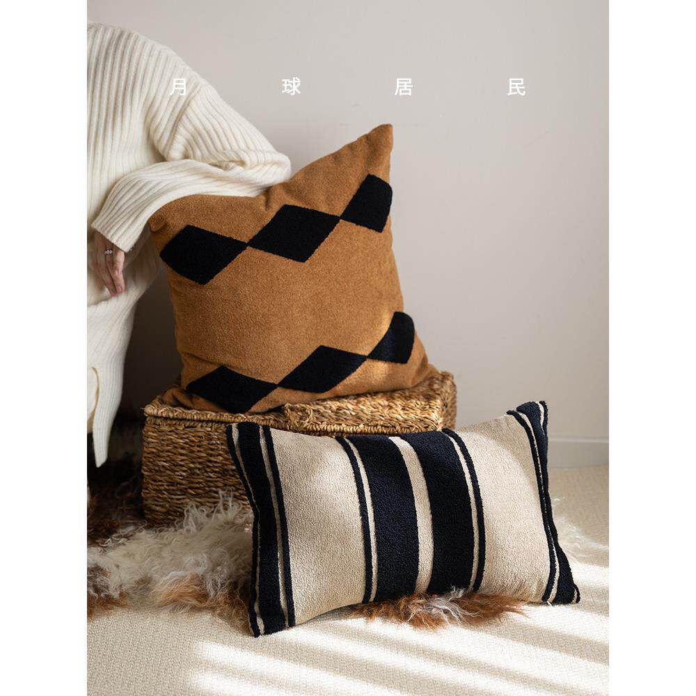 【月球居民】余生皆假期 原创毛巾绣抱枕套装腰枕沙发靠舒适百搭