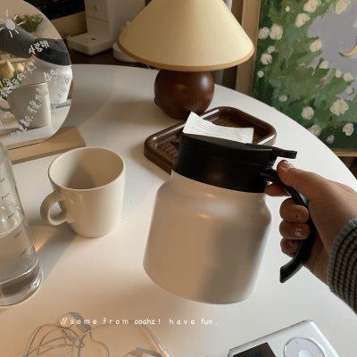 养生局~家用黑白316不锈钢保温水壶 焖茶壶大容量茶水分离泡茶壶